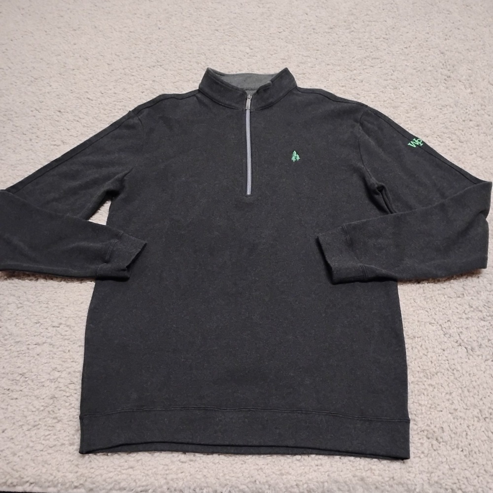 Straight Down Sweater Mens Large Gray Whispering Pines Golf Pullover Preppy Logo